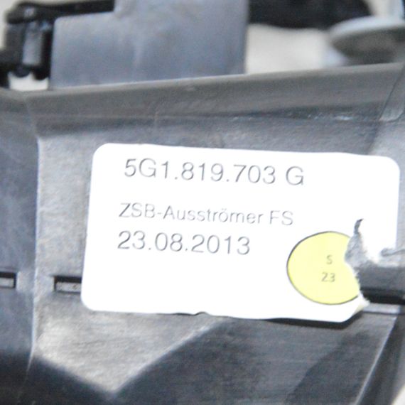 Решітка вентиляції ліва Volkswagen Golf VII 2012-2020 Дефлектор обдува лівий Фольксваген Гольф 7 5G1819703G | Зображення 3