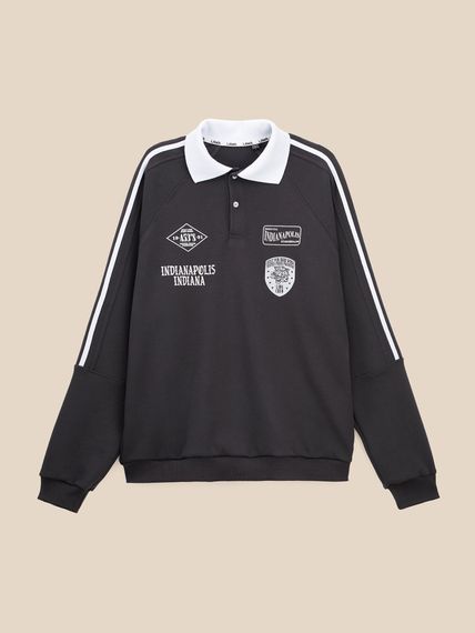 Світшот з принтом чоловічий LAWA P-MB02368 S Графітовий shop (2000999612039)