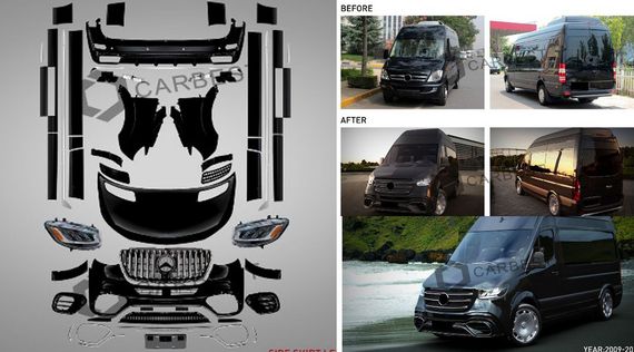 Комплект рестайлінгу в W907 для Mercedes Sprinter W906 2006-2018 рр
