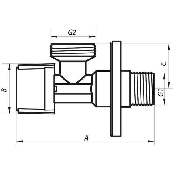 Кран для подключения сантех приборов 1/2"x3/4" (NF.1101) Nolf (NF2973) | Зображення 1