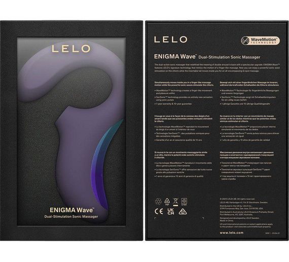 Кліторально-вагінальний звуковий стимулятор LELO Enigma WAVE Cyber Purple, 3 типи стимуляції Sex Aura | Зображення 6
