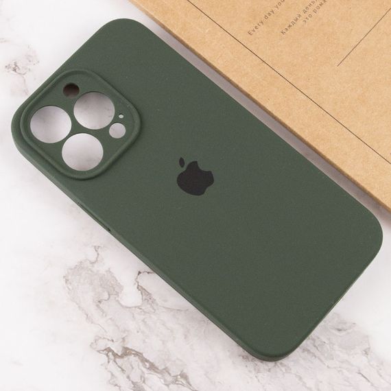 Чехол Silicone Case Full Camera Protective (AA) для Apple iPhone 13 Pro Max (6.7") Зеленый / Cyprus Green | Зображення 3