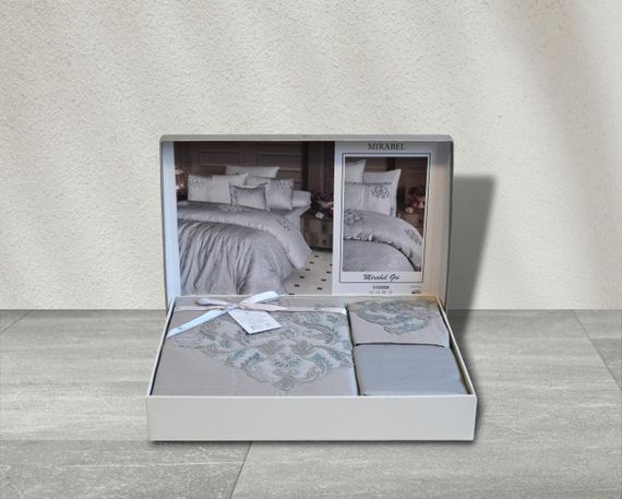 Комплект постільної білизни First Choice Vip Satin Moonlight 200x220 Mirabel Grey | Зображення 1