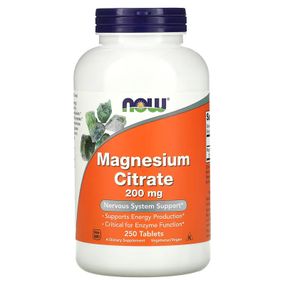 Магній NOW Magnesium Citrate 200 mg 250 tabs
