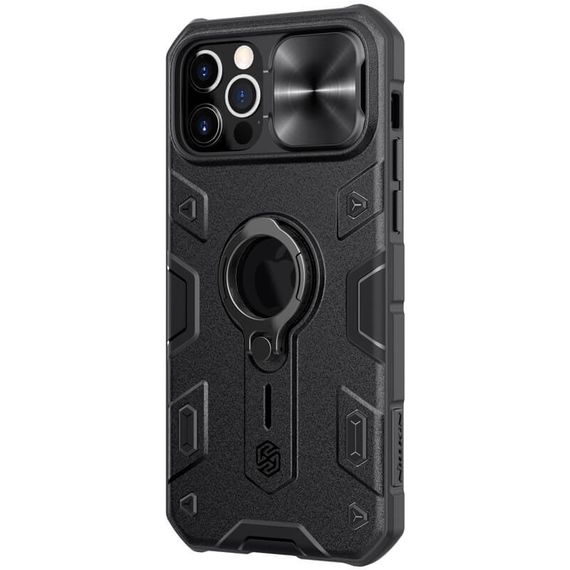 TPU+PC чохол Nillkin CamShield Armor (шторка на камеру) для Apple iPhone 12 Pro Max (6.7") TPU+PC, Шторка на камеру, Чорний | Зображення 3
