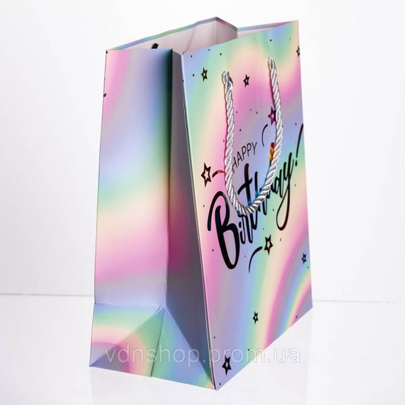 Набор подарочных пакетов из бумаги 12 (шт) Happy Birthday 18×10×23 (см) HP-10359-15 | Зображення 2
