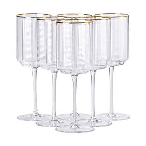 Набір з 6 високих келихів з тонкою ніжкою, 450 мл, для вина HP-16-13