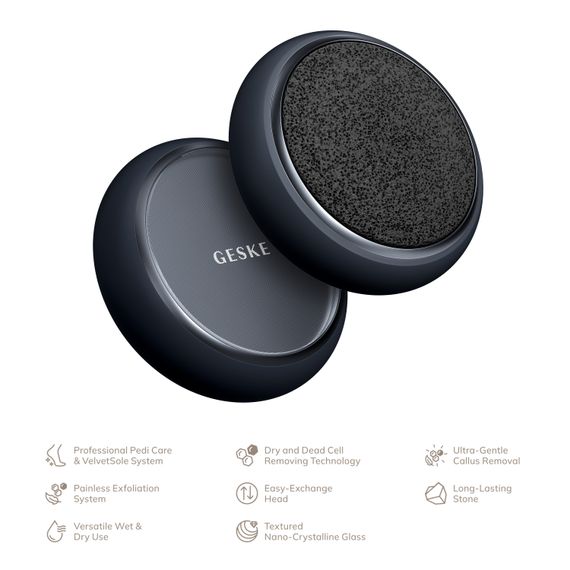 Набір для догляду за стопами GESKE Dual Foot Smoothener 8в1 black | Зображення 1