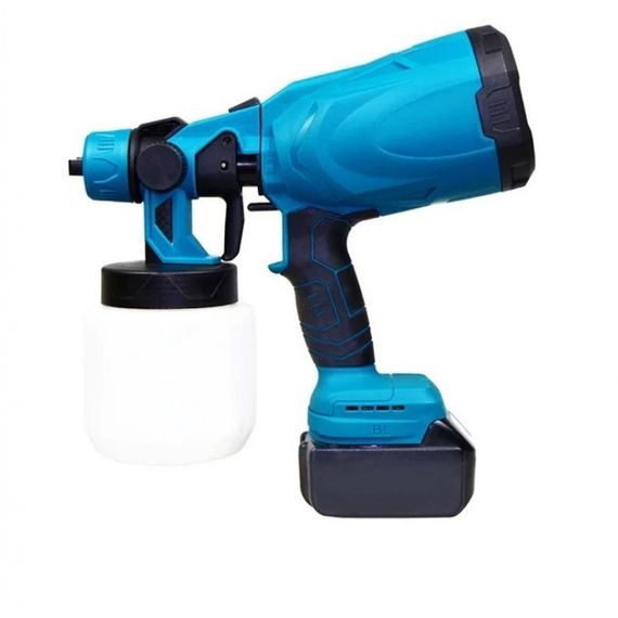 Краскопульт акумуляторний Krafftec 48V/2Ah, 600 W, 800 мл, фарборозпилювач портативний, 2 акумулятори | Зображення 6