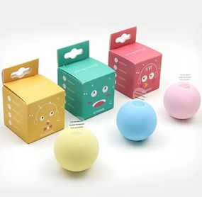 Игрушка мяч для котика 6 см издают звуки: жовтий цвіркун