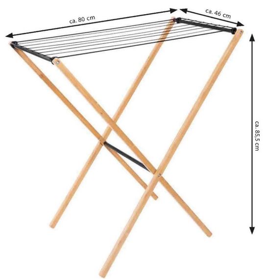 Сушарка для білизни підлогова Casa Si Bamboo Dryer S Braun (CS92303W06) | Зображення 3