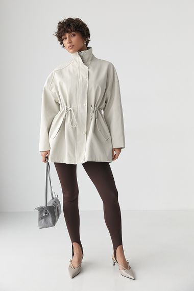 Жіноча вітровка-парка  на блискавці - сірий цвет, M (є розміри) | Зображення 2