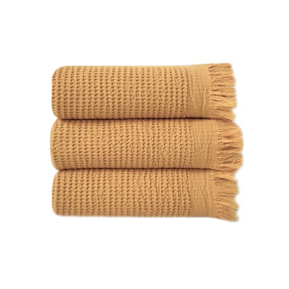 Набір рушників Lotus Home 11464 Туреччина 30*50 см  Бавовна + бамбук Гірчичний