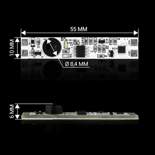 Оптический датчик DP-05-IR-10A-U IR ON\OFF  прямой 10А DC12V для LED лент | Зображення 4