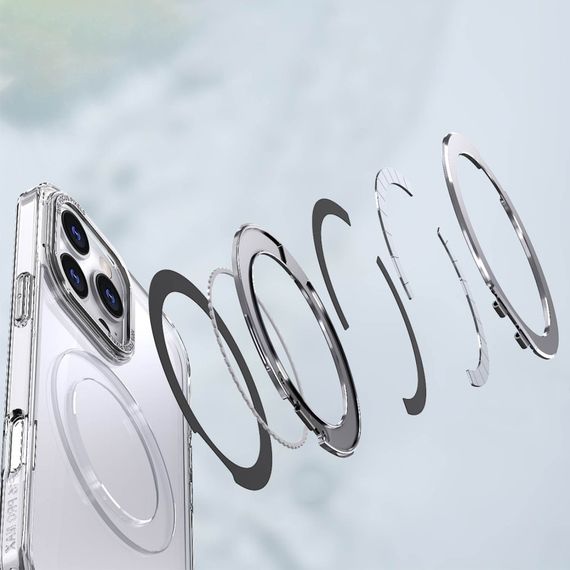 Чехол TPU+PC Empire with MagSafe and Ring для Apple iPhone 16 Pro (6.3") Clear | Зображення 6