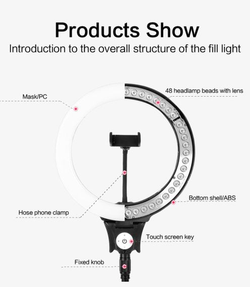 Кільцева лампа NNHQ-12N (35см) | Зображення 6