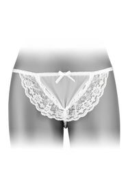 Трусики-стрінги із перлиною ниткою Fashion Secret KATIA Білі S/M/L