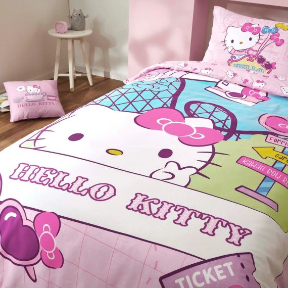 Постільна білизна TAC Disney 160×220 см Hello Kitty Travel | Зображення 1