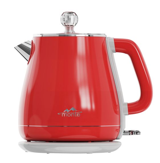 Електрочайник Monte MT-1830 Red, 1.7 л, 1800 Вт, з подвійними стінками