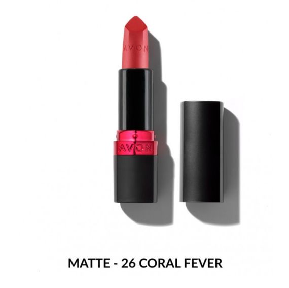 Зволожувальна матова губна помада Avon "Ультра" 26М Мідний корал  (26М Coral Fever) 3,6г