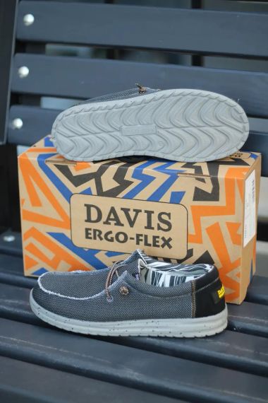 Тканинні мокасини сірого кольору 45 розмір | Зображення 5