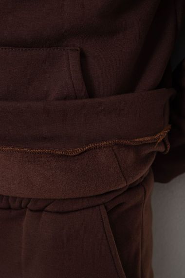 Спортивный костюм мужской на флисе, цвет шоколадный, 238R57046 | Зображення 5
