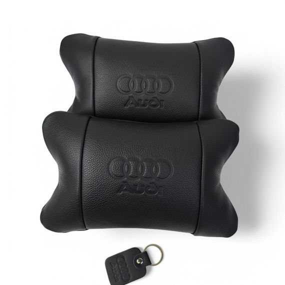 Подарок подушка дорожная Audi Ауді, Дорожная подушка в автомобиль, CV-973 Подарок автолюбителю | Зображення 4