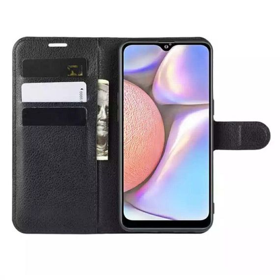 Чохол книжка з кишенями для карт на Samsung Galaxy A10s колір Чорний | Зображення 1