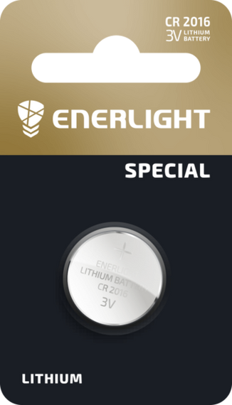 Батарейка ENERLIGHT LITHIUM CR 2016 BLI 1