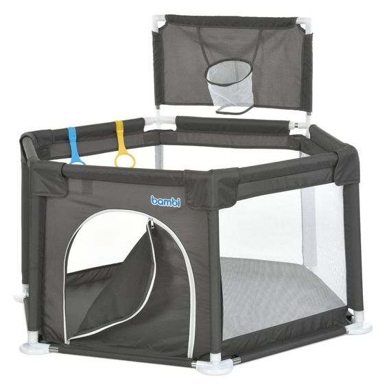 Дитячий манеж MR 1340-G, сірий, з баскетбольним кільцем | Зображення 5