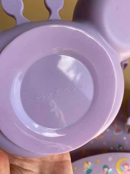 Набір дитячого силіконового посуду Краб Фіолетовий | Зображення 3