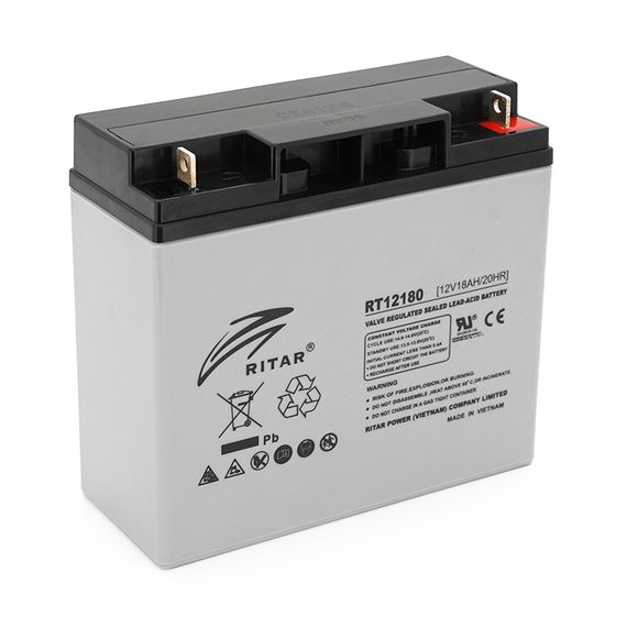 Акумуляторна батарея AGM RITAR RT12180GL5, Gray Case, 12V 18.0Ah   (181х77х167 ) Q4