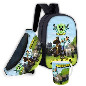 Набір дитячий Майнкрафт Кріпер "Minecraft" рюкзак 36х27см сумка-бананка, кружка з принтом для хлопчика (01552)