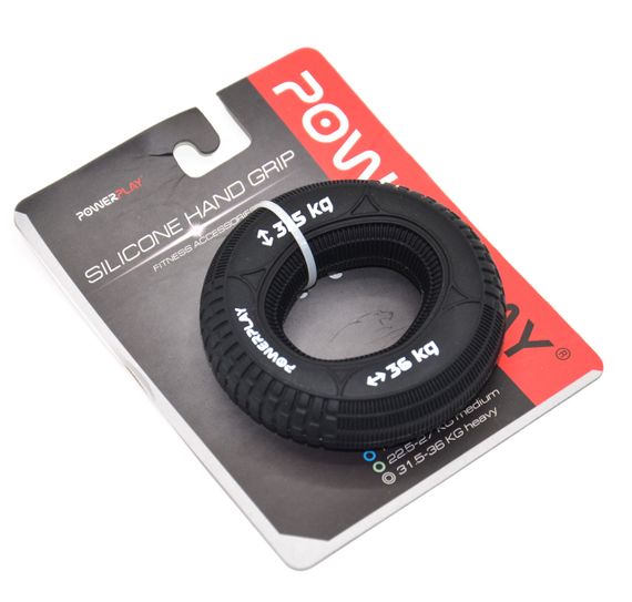 Еспандер кистьовий силіконовий PowerPlay PP-4330 Hand Grip Loops Hard 31.5-36 кг. Чорний | Зображення 9