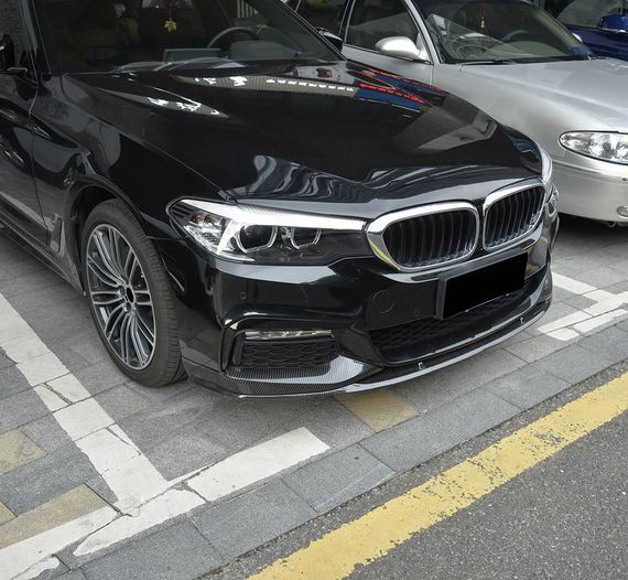 Накладка на передній бампер Lip V6 (для M-Sport 2017-2020, Карбон) для BMW 5 серія G30/31 рр | Зображення 5