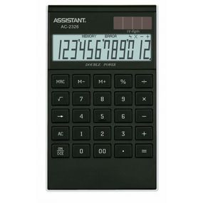 Калькулятор ASSISTANT АС-2326  black/silver 12 разрядов