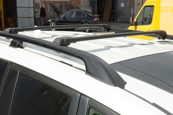 Поперечены на рейлінги під ключ (2 шт) до 110 см, Чорний для Dacia Sandero 2007-2013 рр | Зображення 4