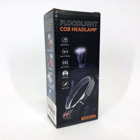 Фонарь налобный Bailong BL W690-2 аккумуляторный с датчиком движения и HX-931 красным светом | Зображення 6