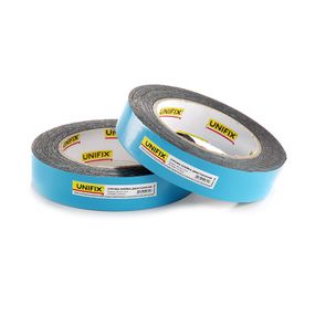 Лента клейкая двухсторонняя на вспененной основе 25мм*5м черная UNIFIX