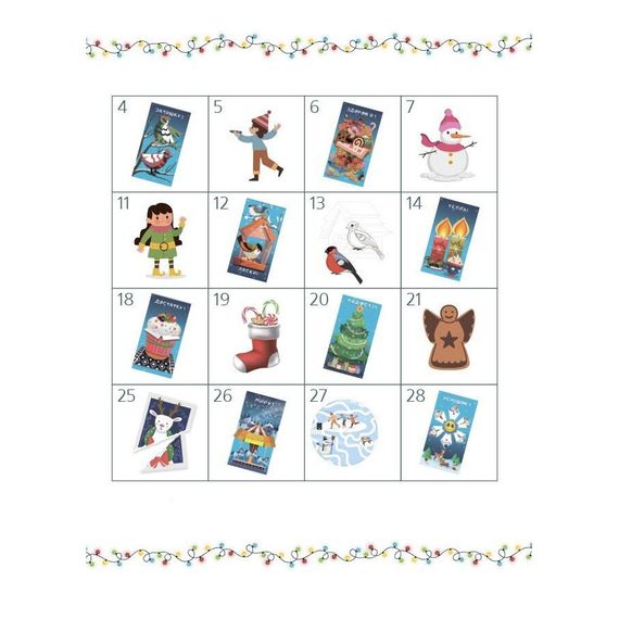 Адвент с поделками и заданиями 4-6 лет АДВ009, 15 шаблонов | Зображення 5