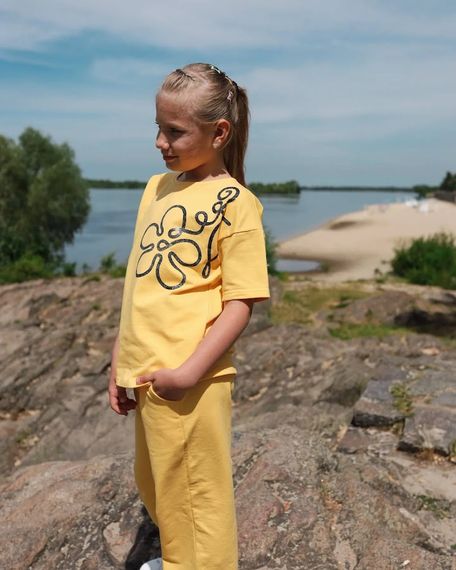 Комплект для дівчинки підлітковий (футболка+штани) Носи своє 158 Жовтий (p-14400-162469) | Зображення 9