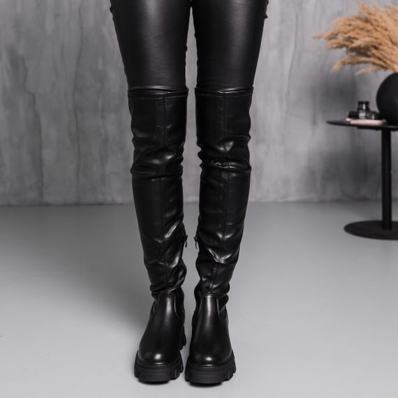 Ботфорты женские зимние Fashion Image 3885 38 размер 245 см Черный | Зображення 3