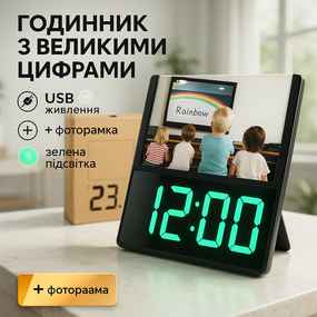 Электронные часы со встроенным дисплеем, Часы сетевые электронные светящиеся настольные FU-61