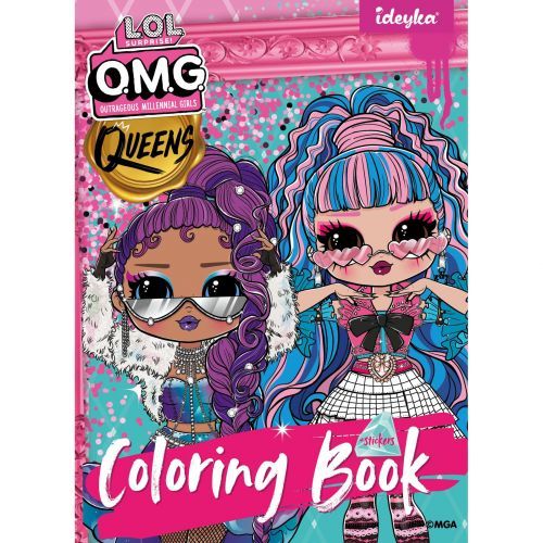 Книжка-розмальовка зі стікерами "L.O.L. O.M.G. Queens"