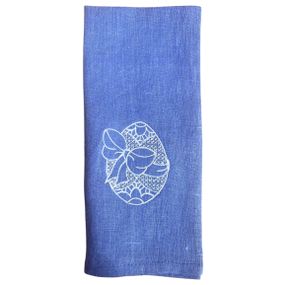 Полотенце SoundSleep Пасхи с вышивкой крупно-грязное 30х50 см голубое (2800004775571)