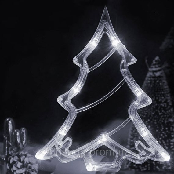 Гирлянда штора светодиодная GarlandoPro звезда и елка 120LED 3х0,9 м 8 режимов Белый 1733071W | Зображення 5