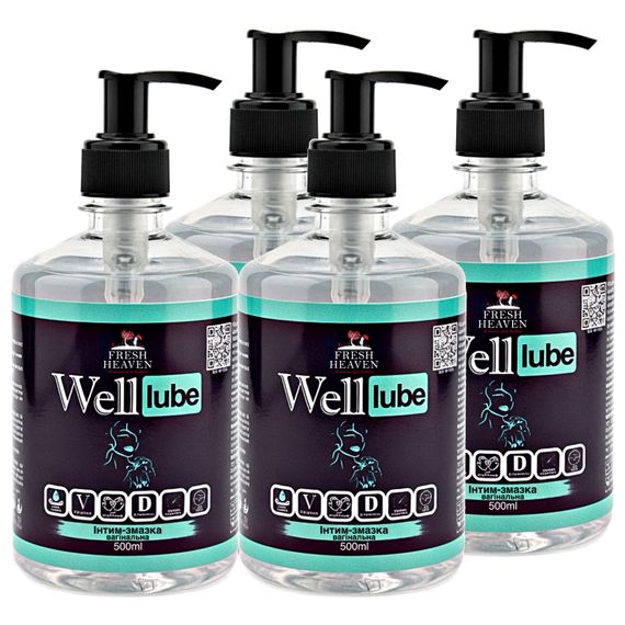 Интим-смазка вагинальная (блок 4шт) Fresh Heaven Well Lube 500ml (Home версия)