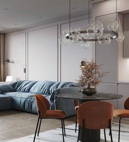 Люстра підвісна на 15 лампочок 26669 Чорний 30-80х80х80 см.