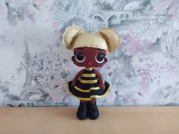 Мягкая кукла LOL из фетра 28 см queen bee королева пчел подарок для девочки