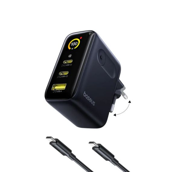 Сетевое зарядное устройство Baseus PicoGo AE21 100W GaN Fast Charger | Зображення 4